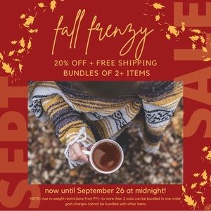 FALL FRENZY!! Stock up your fall wardrobe with 20% off and free shipping!